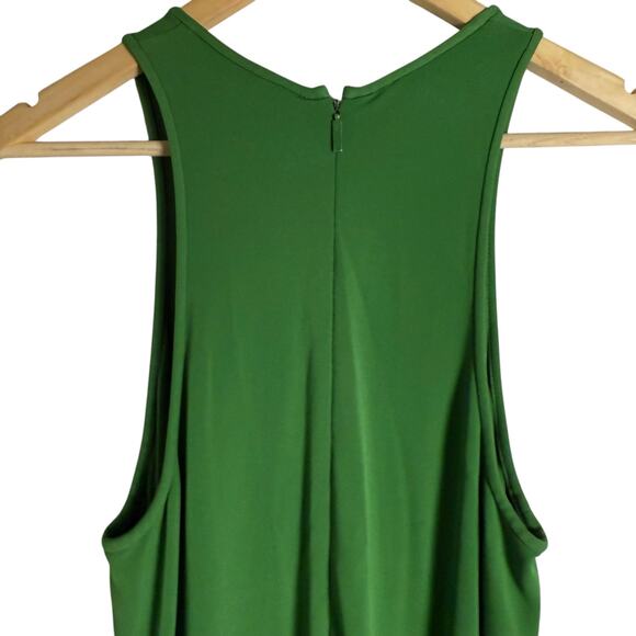 Tibi Serpentine Green Sleeveless Tank Midi Dress Size 4 - Picture 11 of 14